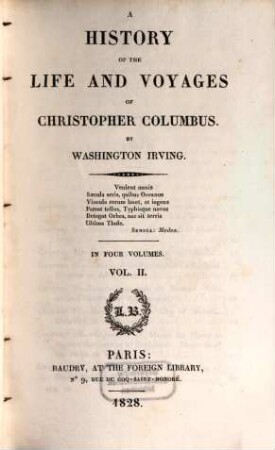 A history of the life and voyages of Christopher Columbus : in four volumes, 2