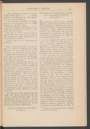En la época de la Independencia ¿ eran aptos ó nó los pueblos de América para recibirla?