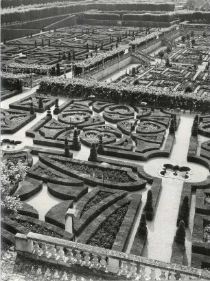 Gartenanlage des Schloß Villandry im Loire Tal