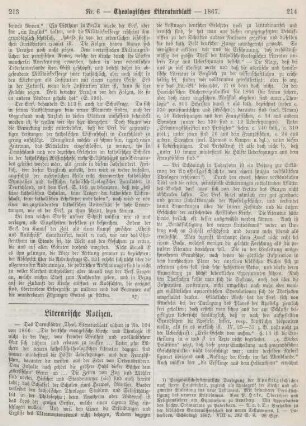 213-216 Literarische Notizen