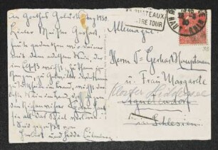 Brief von Herbert Eulenberg und Hedda Eulenberg an Gerhart Hauptmann und Margarete Hauptmann