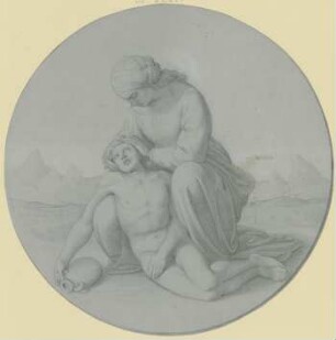 Hagar und Ismael in der Wüste
