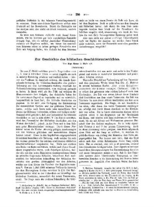 Zur Geschichte der biblischen Geschichtsunterrichtes : (Fortsetzung)