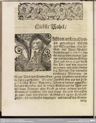 Liebste Rahel