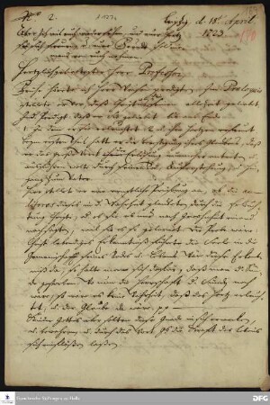 Brief von Heinrich Julius Elers an August Hermann Francke.