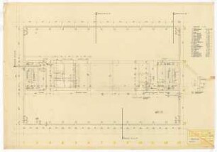 Hochschulbibliothek, Karlsruhe Neubau: Grundriss 1.OG Ausleihe, 1:50
