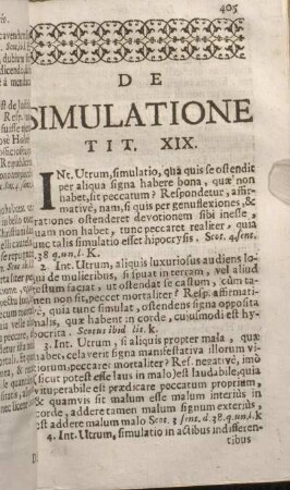 De Simulatione. Tit. XIX.