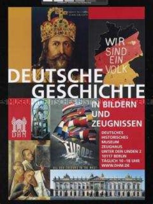 Plakat zur Dauerausstellung des Deutschen Historischen Museums "Deutsche Geschichte in Bildern und Zeugnissen"