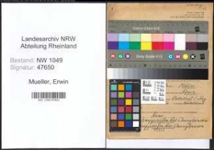 Entnazifizierung Erwin Mueller , geb. 23.09.1904 (Bauarbeiter)
