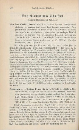 460-470 Empfehlenswerthe Schriften