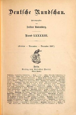 Deutsche Rundschau. 93 = Jg. 24. 1897