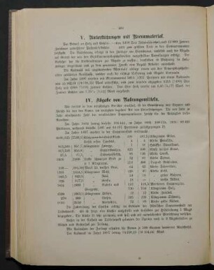 IV. Abgabe von Nahrungsmitteln.