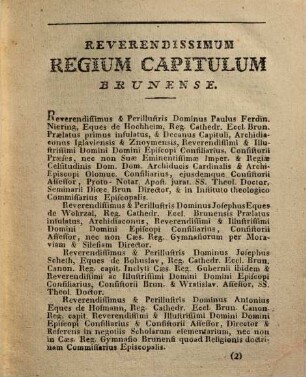 Catalogus venerabilis cleri Dioecesis Brunensis, 1826