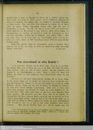 Eine Feuersbrunst im alten Rochlitz