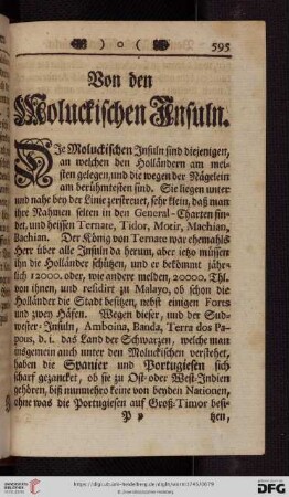 Von den Moluckischen Insuln
