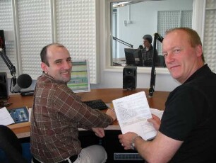 Landrat Rolf Menzel bei Radio Berg