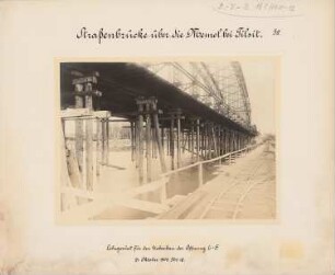 Straßenbrücke (Königin-Luise-Brücke) über die Memel, Tilsit: Errichtung des Überbaus
