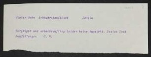 Brief von Gerhart Hauptmann an Viktor Hahn