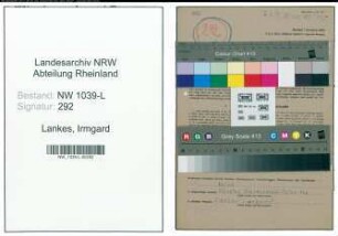 Entnazifizierung Irmgard Lankes , geb. 14.03.1920 (Chemikerin)