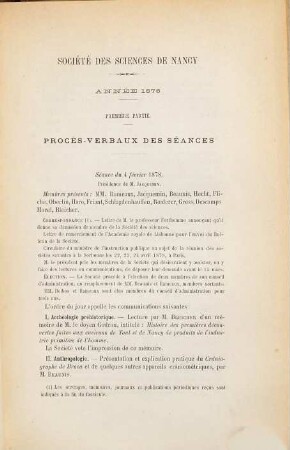 Bulletin de la Société des Sciences de Nancy, 4. 1878/79 = année 11/12
