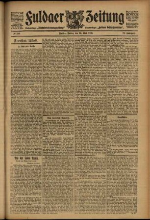 Zweite Ausgabe vom Freitag, den 11. Mai 1906.