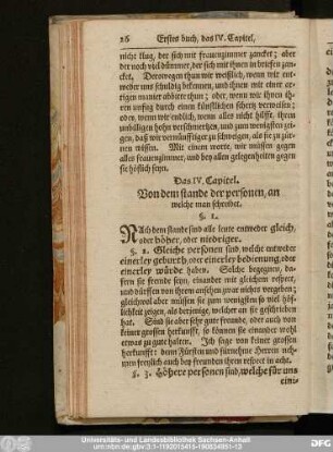 Das IV. Capitel. Von dem stande der personen, an welche man schreibet.