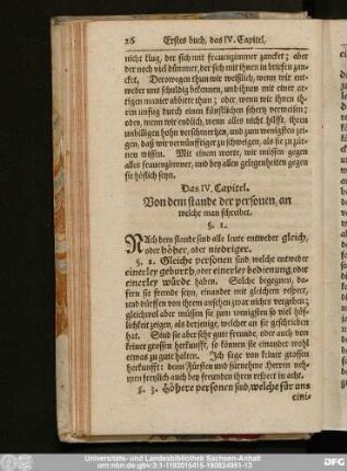Das IV. Capitel. Von dem stande der personen, an welche man schreibet.