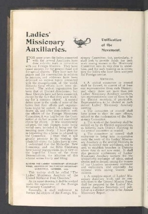 Ladies' missionary auxiliaries