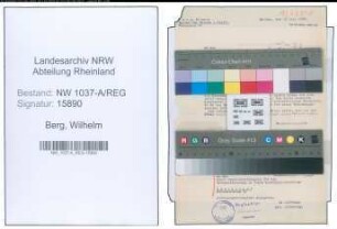 Entnazifizierung Wilhelm Berg , geb. 00.00.0000 ()