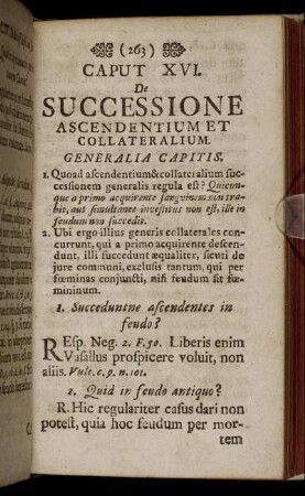 Caput XVI. De Successione Ascendentium Et Collateralium.