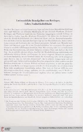 Latènezeitliche Brandgräber von Bettingen, Ldkrs. Tauberbischofsheim