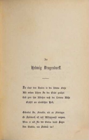 Gesammelte Werke des Grafen Adolf Friedrich v. Schack : in sechs Bänden, 1. Nächte des Orients oder die Weltalter