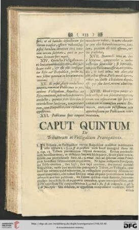 Caput quintum