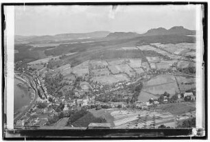 Elbsandsteingebirge. Festung Königstein. Blick auf die Stadt