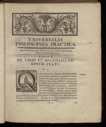 Caput I. De Vario Multiplici Hominum Statu