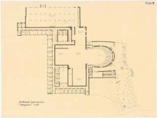 Stadttheater, Gelsenkirchen: (Lichtpause von Inv.Nr. 35902): 1. Obergeschoss 1:200