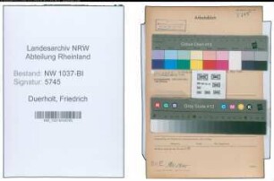 Entnazifizierung Friedrich Duerholt , geb. 17.05.1900 (Landwirtschaftsrat)