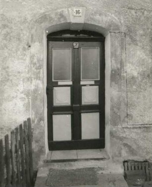 Dörnthal (Pfaffroda-Dörnthal), Hauptstraße 16. Wohnhaus (Hof Nr. 161 b). Haustür