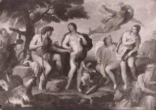 Das Urteil des Paris : Giordano, Luca: Das Urteil des Paris. Öl auf Leinwand; 254 x 361 cm. Stiftung Preußische Schlösser und Gärten Berlin-Brandenburg (SPSG), Neues Palais GKI 5390