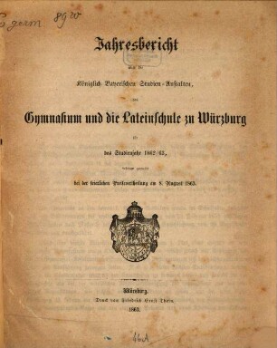 Zur Würdigung des Heliand : Programm zum Schlusse des Studienjahres 1862/63