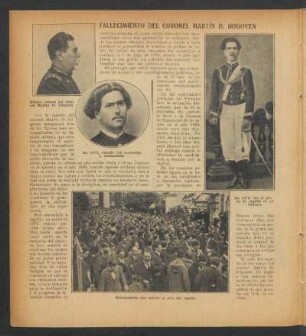 Fallecimiento del coronel Martín D. Irigoyen