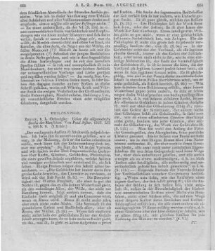 Jester, P.: Ueber die allgemeinste Sache der Menschen. Berlin: Oehmigke 1827