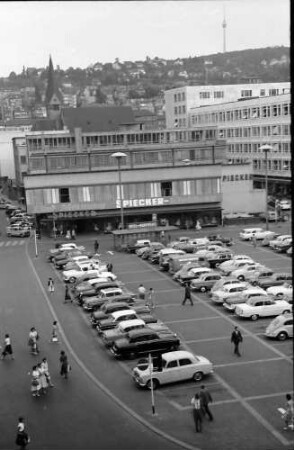 Stuttgart: Marktplatz von oben, Blick nach Süden
