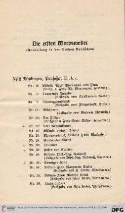 Die ersten Worpsweder (Nr. 1-60)