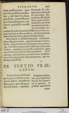De Tertio Praecepto