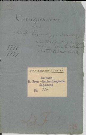 Einführung einer gemeinsamen Verordnung betreffend die Restriktion der Appellationen coram notario et testibus im Grund Burbach und Selbach