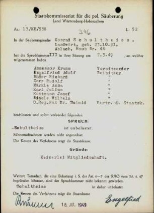 Schultheiss, Konrad