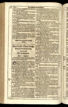 Das fünffte Buch Mosis, Deuteronomium genannt.