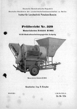 Motorisiertes Erdsieb B 904