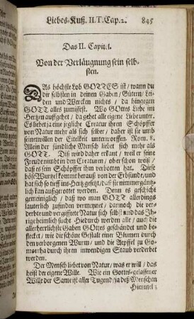 Das II. Capitel. Von der Verläugnung sein selbsten.